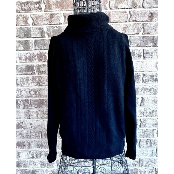 Vintage Grant Park Turtleneck Sweater LRG Black Lambswool Angora Knit Pu… - Picture 1 of 12